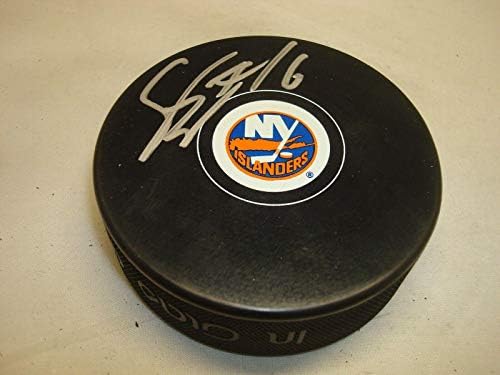 Steve Bernier İmzalı New York Adalıları Hokey Diski İmzalı 1A İmzalı NHL Diskleri