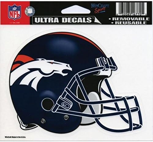 WinCraft NFL Denver Broncos 16770031 Çok Kullanımlı Renkli Çıkartma, 5 x 6