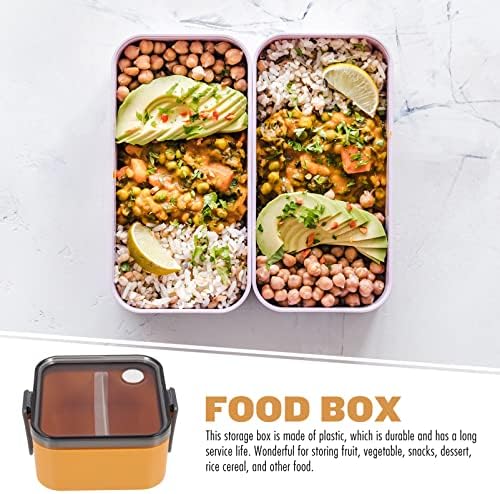 Hemoton Öğle Yemeği Kutuları Çocuklar Aperatif Konteyner Bento Kutusu Plastik Sızdırmaz yemek kutusu Bölünmüş Yemek