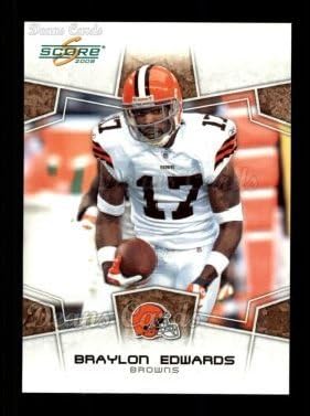 2008 Skor 72 Braylon Edwards Cleveland Browns-FB (Futbol Kartı) NM / MT Browns-FB Michigan