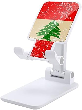 Lübnan Retro Bayrak Katlanabilir Cep Telefonu Standı Ayarlanabilir Açı Yükseklik Tablet Danışma Tutucu
