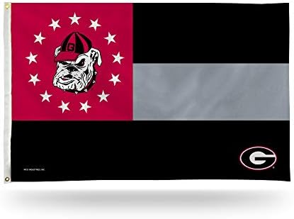 Rico Industries NCAA Georgia Bulldogs Bayrağı 3' x 5' Afiş Bayrağı-Tek Taraflı-İç veya Dış Mekan-Ev Dekoru