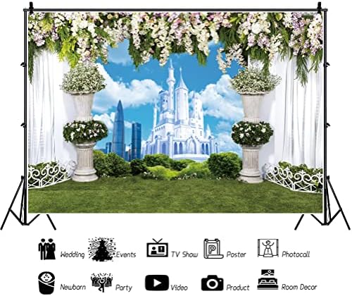 Yeele 10x8ft Düğün Töreni Zemin Çim Taş Ayağı Bitki Çiçek Kale Fotoğraf Arka Plan Yıldönümü Gelin Duş Parti Süslemeleri