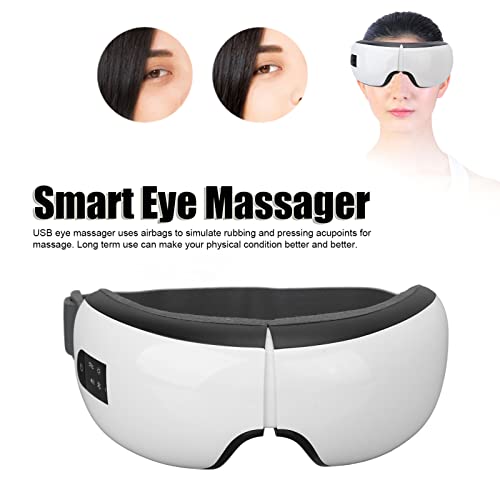 Göz Masajı, Akıllı göz masajı USB şarj edilebilir elektrikli ısı sıkıştırma göz rölyef Aracı ofis çalışanları için