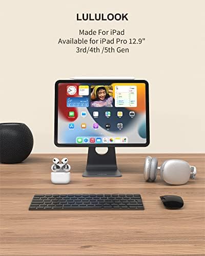 LULULOOK Kentsel Manyetik iPad Standı Tutucu Ayarlanabilir iPad Pro 12.9 inç, 360 ° Dönen Yüzen Alüminyum Masa iPad