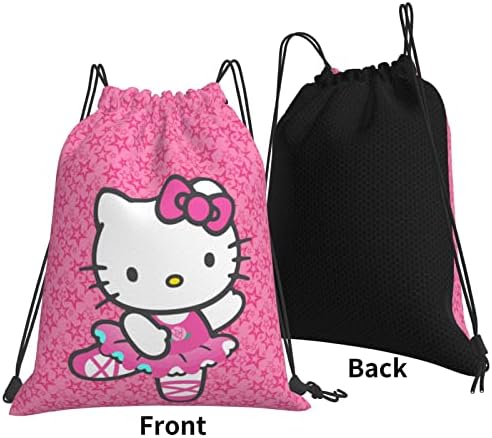 YIEDYLPO Sevimli büzgülü sırt çantası Karikatür Kedi Anime Spor spor çanta Kadın Kızlar Çocuklar için Yoga Alışveriş