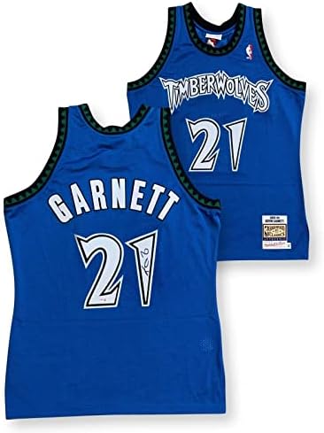 Kevin Garnett İmzalı Timberwolves İmzalı Mitchell Ness Forması Fanatikleri MAVİ İmzalı NBA Formaları