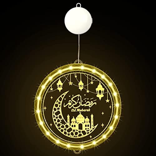 Ramazan Eid Mubarak LED ışıkları dekorasyon Ramazan bayramı ay gece ışıkları ramazan mübarek asılı lamba hediye çocuklar