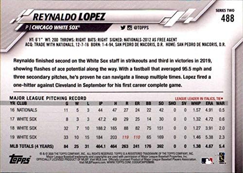 2020 Topps 488 Reynaldo Lopez NM-MT Chicago White Sox Beyzbol