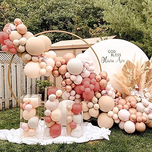 GPUSFAK Tozlu Pembe 80 pcs Parti Balonlar Çelenk Kemer Kiti 12 İnç +5 İnç Lateks Balonlar için Önerisi Düğün Bebek