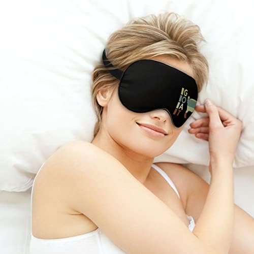Keçi Aşk Vintage Stil Uyku Maskesi Ayarlanabilir Kayış ile Yumuşak Göz Kapağı Karartma Körü Körüne Seyahat Relax Şekerleme