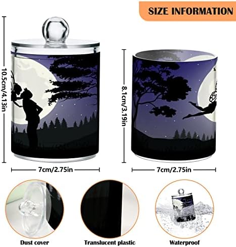 ALAZA 2 Paket Qtip Tutucu Dağıtıcı Severler Ay Işığında Banyo Organizatör Kutuları Pamuk Topları / Bezlerden / Pedleri