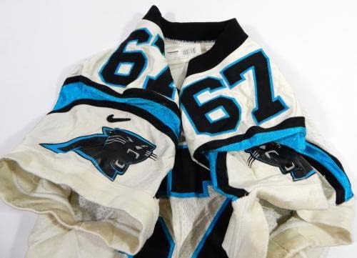 1999 Carolina Panthers Bryan Stoltenberg 67 Oyun Kullanılmış Beyaz Forma 48 DP36043-İmzasız NFL Oyun Kullanılmış