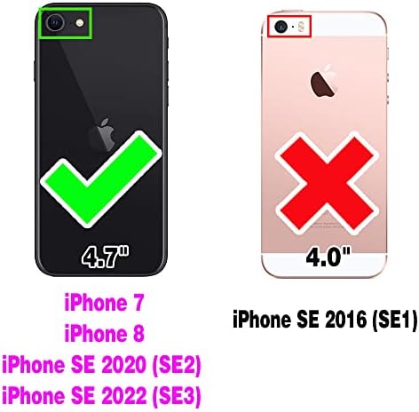 Asuwish Telefon Kılıfı için iPhone 7/8 / SE 2020/2022 Cüzdan Ayrılabilir Kapak ile Ekran Koruyucu ve Flip kart tutucu
