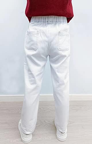 LittleXin Moda Erkek Takım Elbise Pantolon Elastik Wasit Çekin Rahat Şık Pantolon Yaş 4-13 Yıl