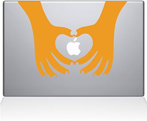 Çıkartma Gurusu 2044-MAC-15X-SY Eller Kalp Elma Çıkartması Vinil Etiket, Sarı, 15 MacBook Pro ( ve Daha Yeni)