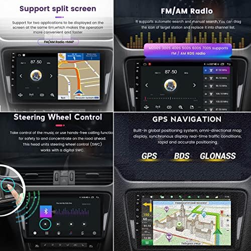 Chrysler Aspen 300C 2004-2008 için PLOKM Çift Din Android 12 Araç Stereo Kablosuz Carplay ve Kablosuz Android Auto,