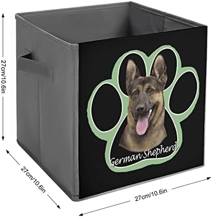 Alman Çoban Köpeği Pençe eşya kutuları Küpleri Katlanabilir kumaş organizatörler Kolları ile Giysi Çantası Kitap Kutusu