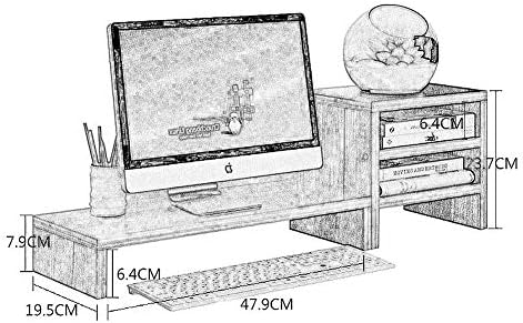 ASDFGH Çok Amaçlı Ofis Monitör Yükseltici, Ayarlanabilir bilgisayar monitörü Standı masa düzenleyici Çekmeceli, 2