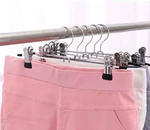 UXZDX 5 adet/grup giysi askıları paslanmaz çelik ataş Standı Askı Pantolon Etek Çocuk Giysileri Ayarlanabilir Tutam