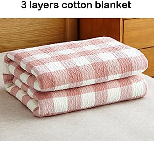 Battaniye Süper yumuşak rahat Muslin battaniye %100 % pamuklu battaniye Kanepe yatak kanepe için 3 kat nefes alabilen