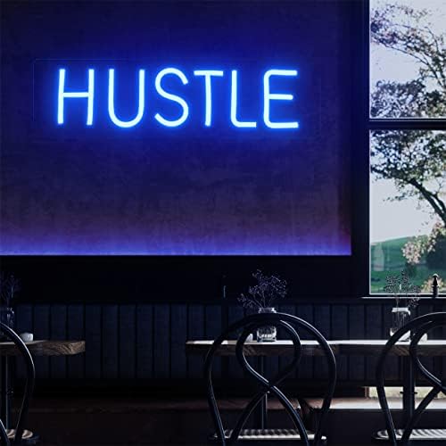 Hustle Neon Burcu Duvar Dekor için-Büyük LED Neon ışık burcu 19. 7x5 İnç, serin Ev jimnastik Salonu İşaretleri USB