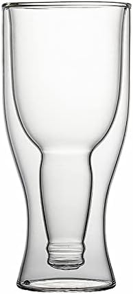NOBRİM bira kupaları Yaratıcı Çift Duvar Kupalar Gözlük Bira Kokteyli için Mükemmel Buzlu Kahve Buzlu Çay ve Soda