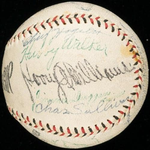 1931 Detroit Tigers Takımı Beyzbol İmzaladı Bucky Harris JSA ORTAK İmzalı Beyzbol Topları