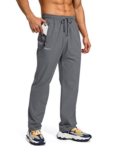 Pudolla erkek Egzersiz Atletik Pantolon Elastik Bel Koşu Koşu Pantolon Fermuarlı Cepli Erkekler için