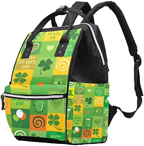 GUEROTKR seyahat sırt çantası, Bebek Bezi Çantası, Sırt Çantası bebek bezi çantaları, Mutlu Aziz patrick Günü Yeşil