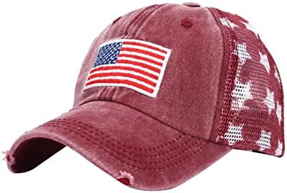Erkekler Kadınlar Vintage şoför şapkası Amerikan Bayrağı Düşük Profilli Örgü güneş şapkası Şık Yetişkin Unisex Rahat