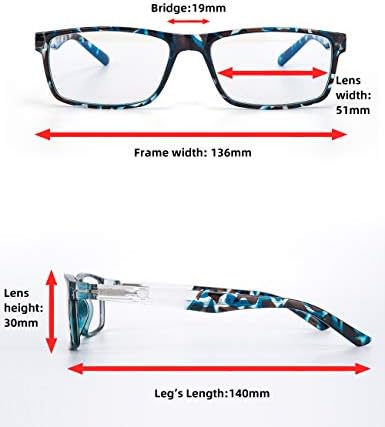 LANLANG 3-Pack mavi ışık engelleme okuma gözlüğü erkekler Kadınlar için Anti-mavi ışık bilgisayar gözlükleri Anti