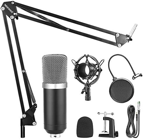 TWDYC 700 Kondenser Mikrofon 3.5 M Kablolu Karaoke Ayarlanabilir kayıt mikrofonu Süspansiyon Makas Kol Standı Şok