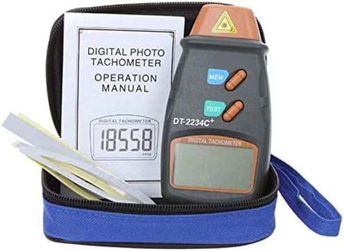 Jteyult Dijital Takometre, DT-2234C + Temassız Mini RPM tester ölçer lcd ekran El Dijital Fotoğraf Takometre