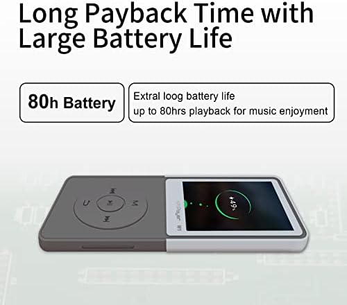 MP3 Çalar,Bluetooth'lu MP4 Çalar, Ses Kaydedici,16GB 3800 Şarkı Kaydet 1.8 Ekran HıFı Kayıpsız Ses 30 + Saat Uzun