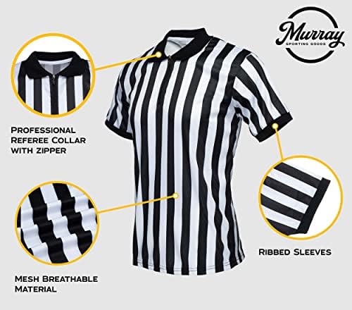 Murray Spor malzemeleri erkek Hakem Gömlek Yakalı / Resmi Erkek Ref Gömlek Forması Kısa Kollu Futbol Cadılar Bayramı