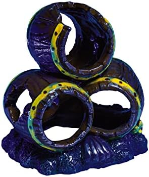Akvaryum için GloFish Varil Süsleme, Büyük, Mavi / Kahverengi