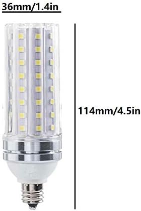 Lxcom Aydınlatma E12 20 W LED Mısır Ampul 4 Paket - 2835 SMD 88 LEDs 180 Watt Eşdeğer 6500 K Günışığı Beyaz Şamdan