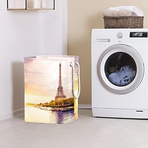 Çamaşır Sepeti Paris Eyfel Kulesi Manzara Katlanabilir çamaşır sepetleri Firma çamaşır Kutusu giysi saklama Organizasyon