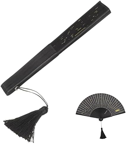 Amosfun Taşınabilir el fanı Çin Fanı Taşınabilir Fanlar Düğün fanı Dekoratif Fanlar Japon yelpaze El Fanı Bambu Fan
