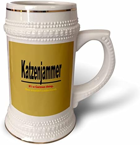 3dRose Katzenjammer - Anlayamayacağınız Bir Almanca Şey - 22oz Stein Kupa (stn_355527_1)