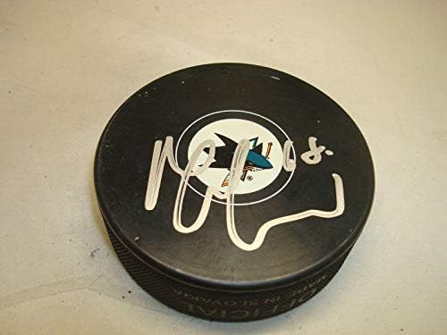Melker Karlsson İmzalı San Jose Köpekbalıkları Hokey Diski İmzalı 1C İmzalı NHL Diskleri