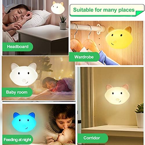 Yuede LED Kreş Gece Lambası Çocuklar için Sevimli Hayvan Bebek Silikon Gece Lambası Dokunmatik Sensör ve Uzaktan Kumanda