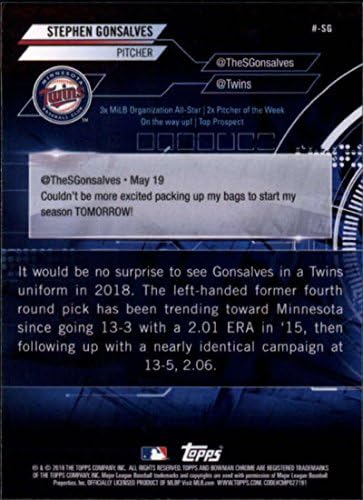 2018 Bowman Krom Refrakter Trend - SG Stephen Gonsalves Minnesota Twins Beyzbol Kartı