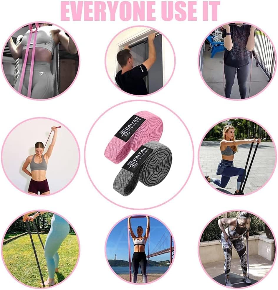 GAİYAH FİTNESS Kadınlar için Uzun Direnç Bantları-Egzersiz için Vücut Bantları Uzun Egzersiz Bantları Kadınlar için