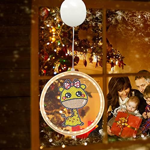 MESSİYO Küçük Gece lambası Boyama Noel çan pencere dekorasyonu yuvarlak ışık DIY nokta sondaj Karikatür Yatak Odası