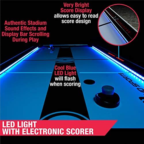 LED ışıkları ve ses efektleri ile yetişkinler ve çocuklar için MD spor Hava Hokeyi Masası-Ev, Bar, Atari Salonu, Salon,