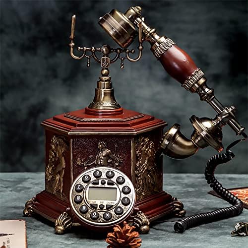Antika Telefon Eski Telefon Klasik Avrupa Retro Sabit Telefon Düğmesi Arama, arayan KİMLİĞİ Ofis Ev Oturma Odası için