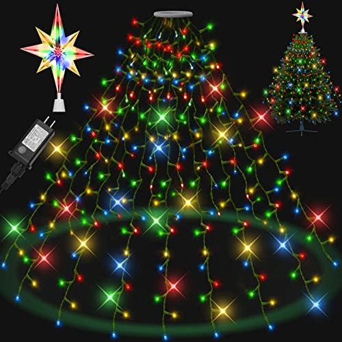 Noel ağacı ışıkları ile yıldız Topper, 6.6 ft tarafından 14 hatları Dize süslemeleri için-Kurulumu kolay, 293 sayımları