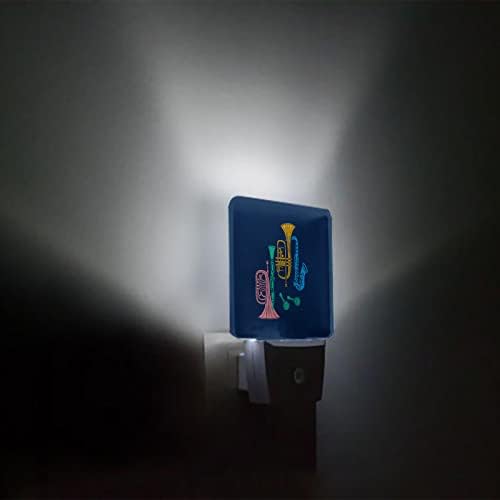 T & H XHome çocuklar için gece lambası, müzik enstrümanı saksafon mavi LED gece lambası ışık sensörleri ile duvara